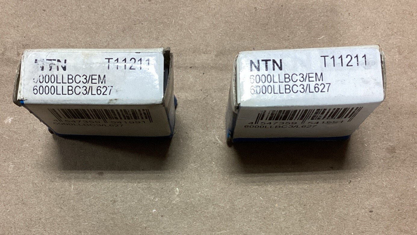 NTN 6000LLBC3/EM Single row radial ball Bearing Non-contact seal Lot Of 2 F121