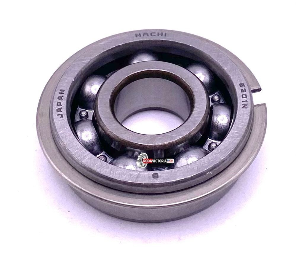 NACHI Japan 6201 NR Ball Bearing, Open Type, No seals + Snap Ring 12x32x10 mm