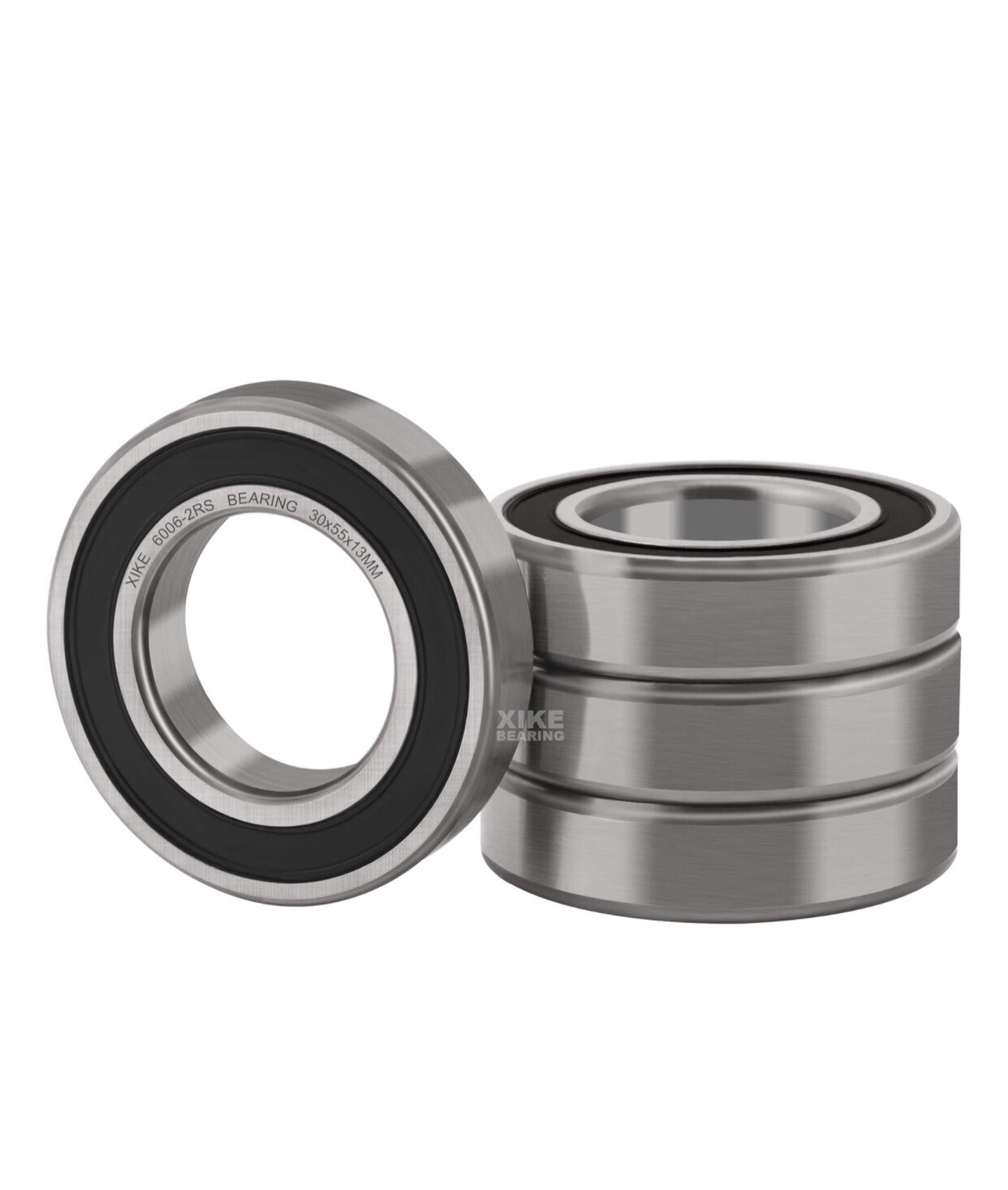 (4) 6006-2RS Premium Rubber Seal Ball Bearing C3 EMQ, 30x55x13, 6006 2RS 6006rs
