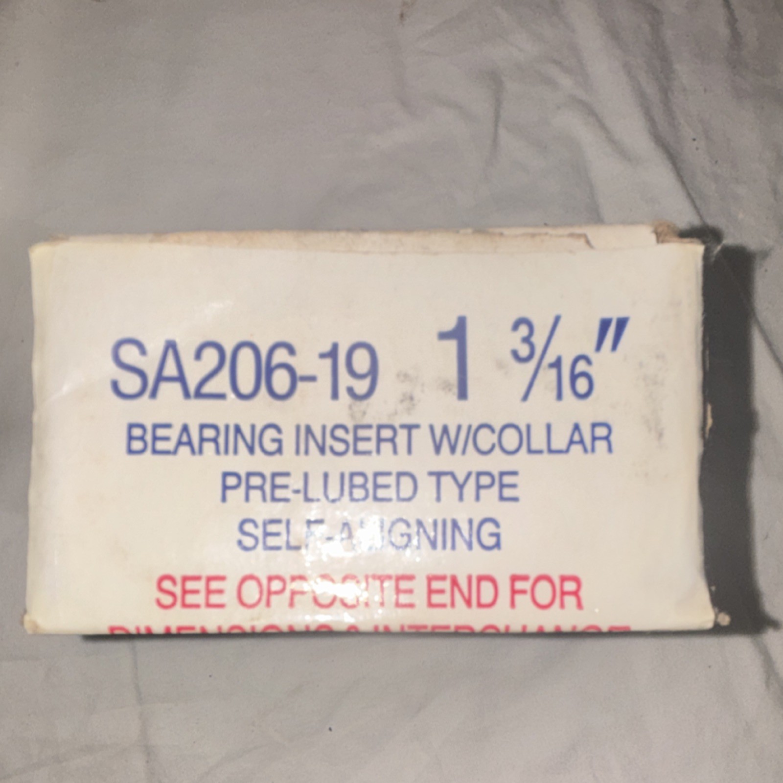 Agri-Test SA206-19 1-3/16” Insert Bearing w/ Collar NEW