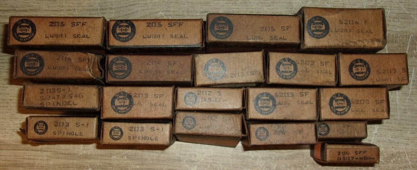 Vintage Lot 20 NOS MRC Marlin Rockwell Corporation Ball Bearings Assorted Sizes