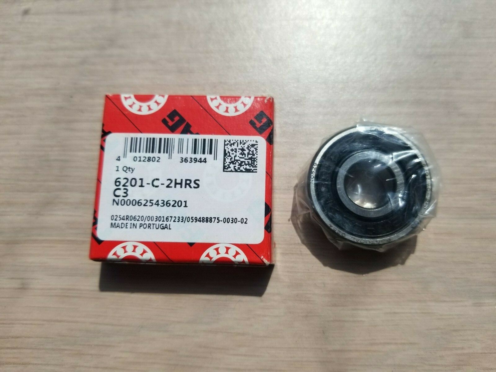 6201-C-2HRS C3 Ball Bearing (Qty:2) 12 x 32 x 10mm FAG Brand New!