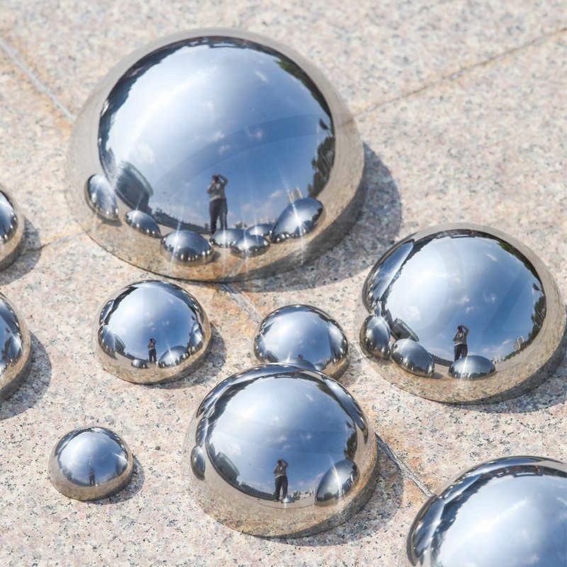 201 Stainless Steel Half Round Ball Hollow Half Round Railing Balls Ø25mm -350mm