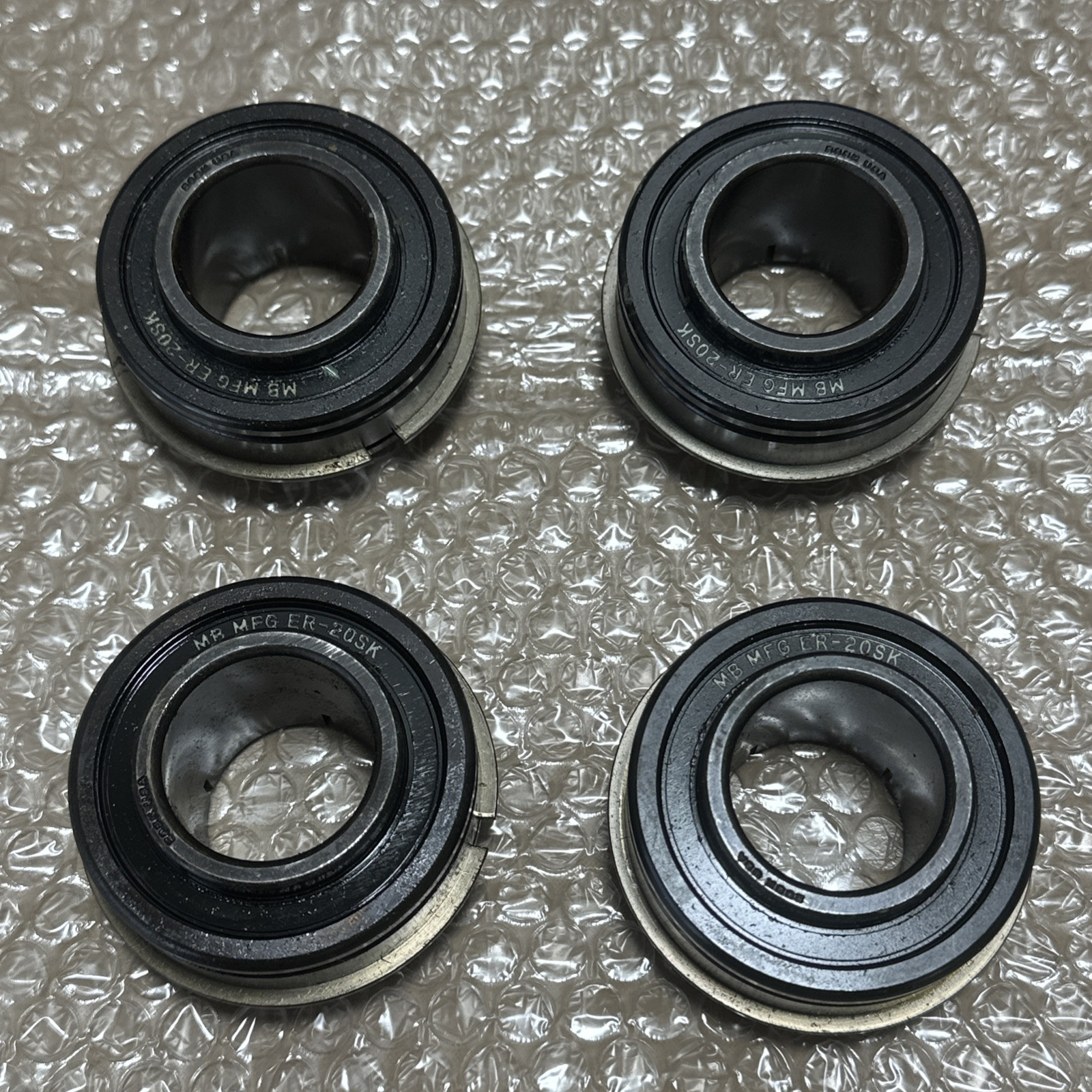 (4) NEW- MB Manufacturing NYLA-K Mounted Ball Bearing ER20SK 1-1/4″ Bore 🇺🇸