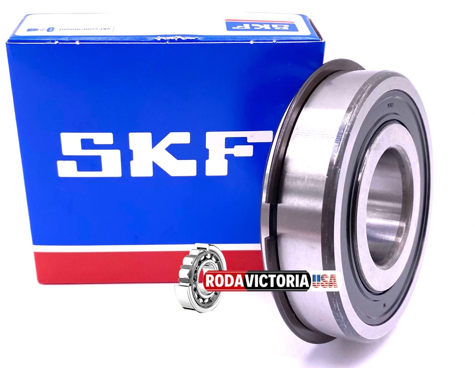 SKF 6306 2RS1 NR C3 Ball Bearing, Rubber Sealed + Snap Ring 30x72x19 mm