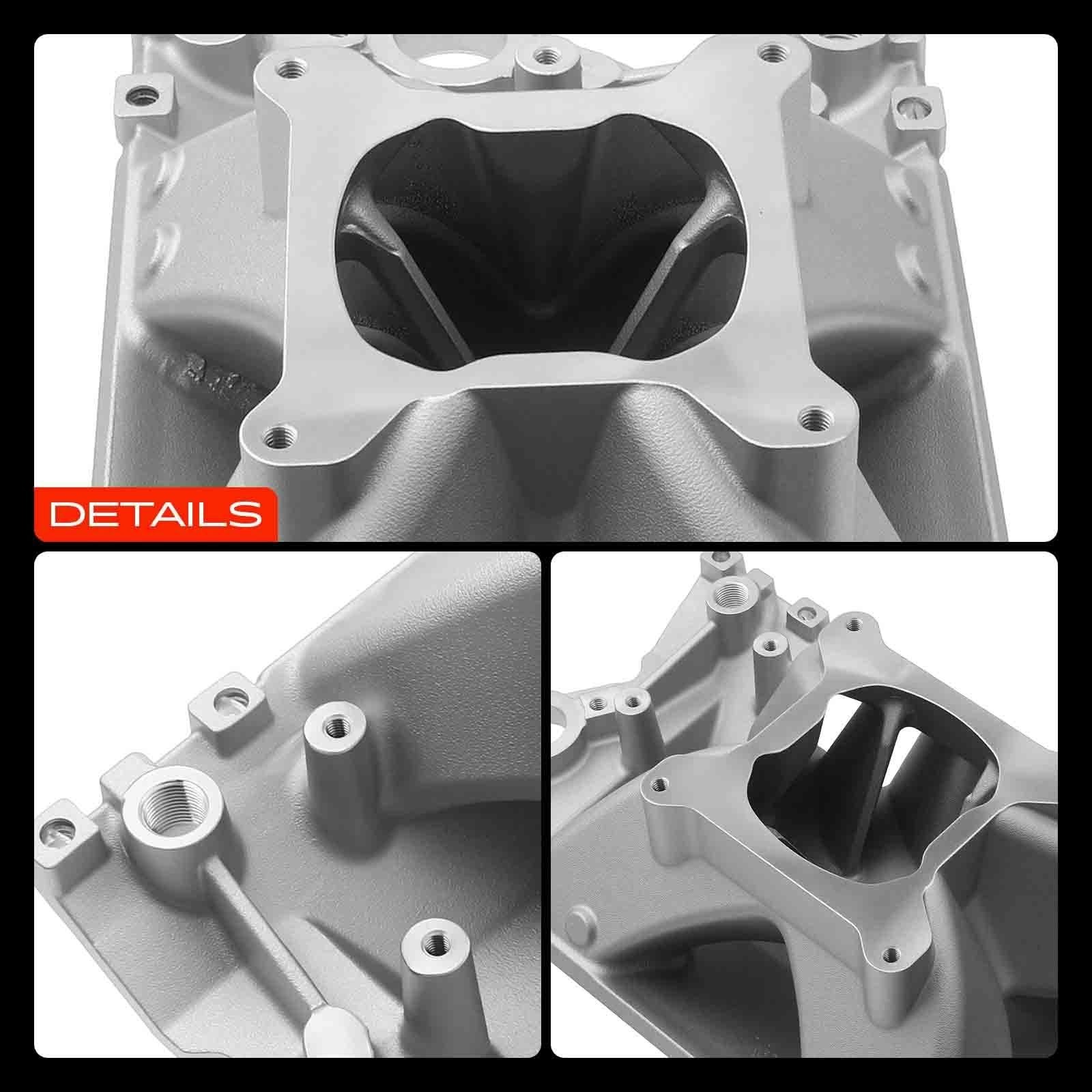 A-Premium Single Plane Intake Manifold Compatible with SBC Chevy 350 Engine |…