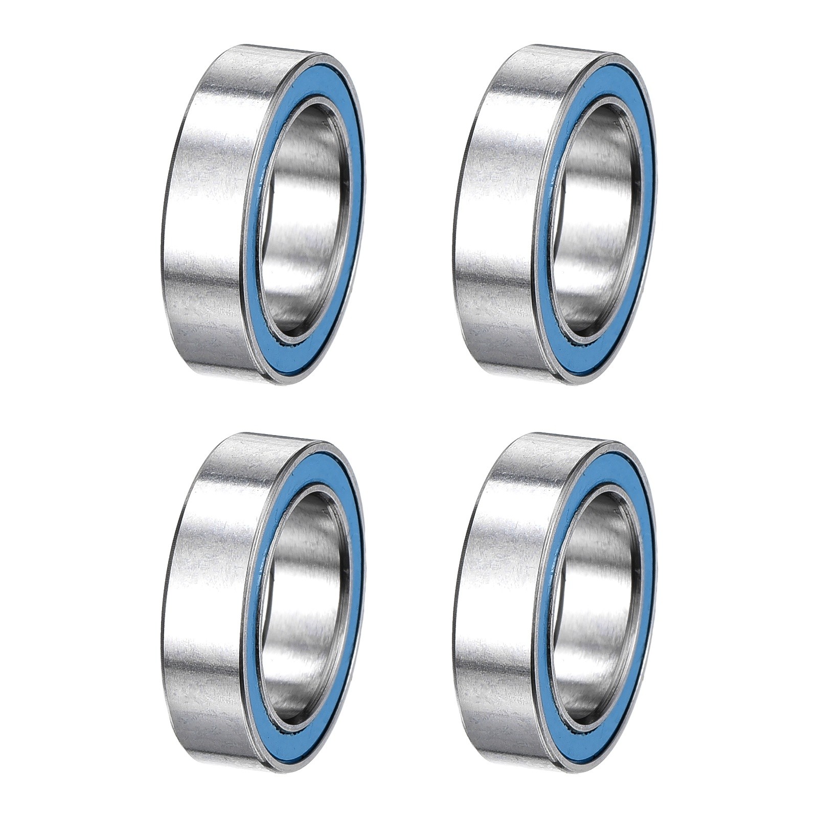 4Pcs 6700-2RS Deep Groove Bearing, 10x15x4mm Double Sealed Chrome Steel ABEC-7