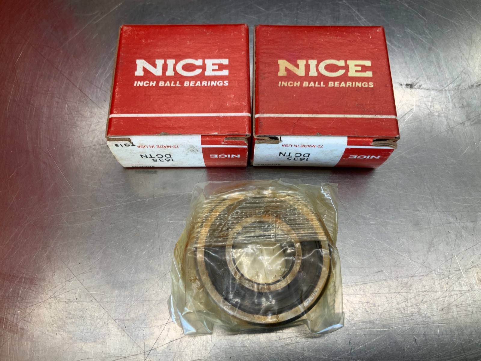 (2) Nice 1635DCTN Radial/Deep Groove Ball Bearing – Straight Bore, 0.7500 in