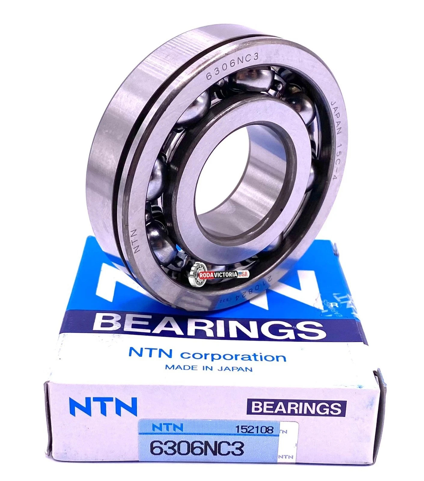 NTN 6306 N C3 Ball Bearing, Open Type No Seals with Snap Ring Groove 30x72x19 mm