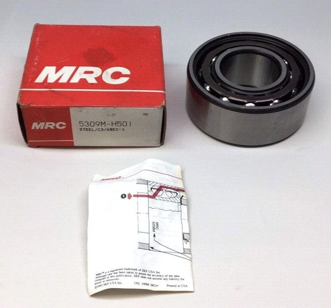 MRC 5309M-H501 Angular Contact Bearing 45mm ID X 100mm OD X 1.5625in W