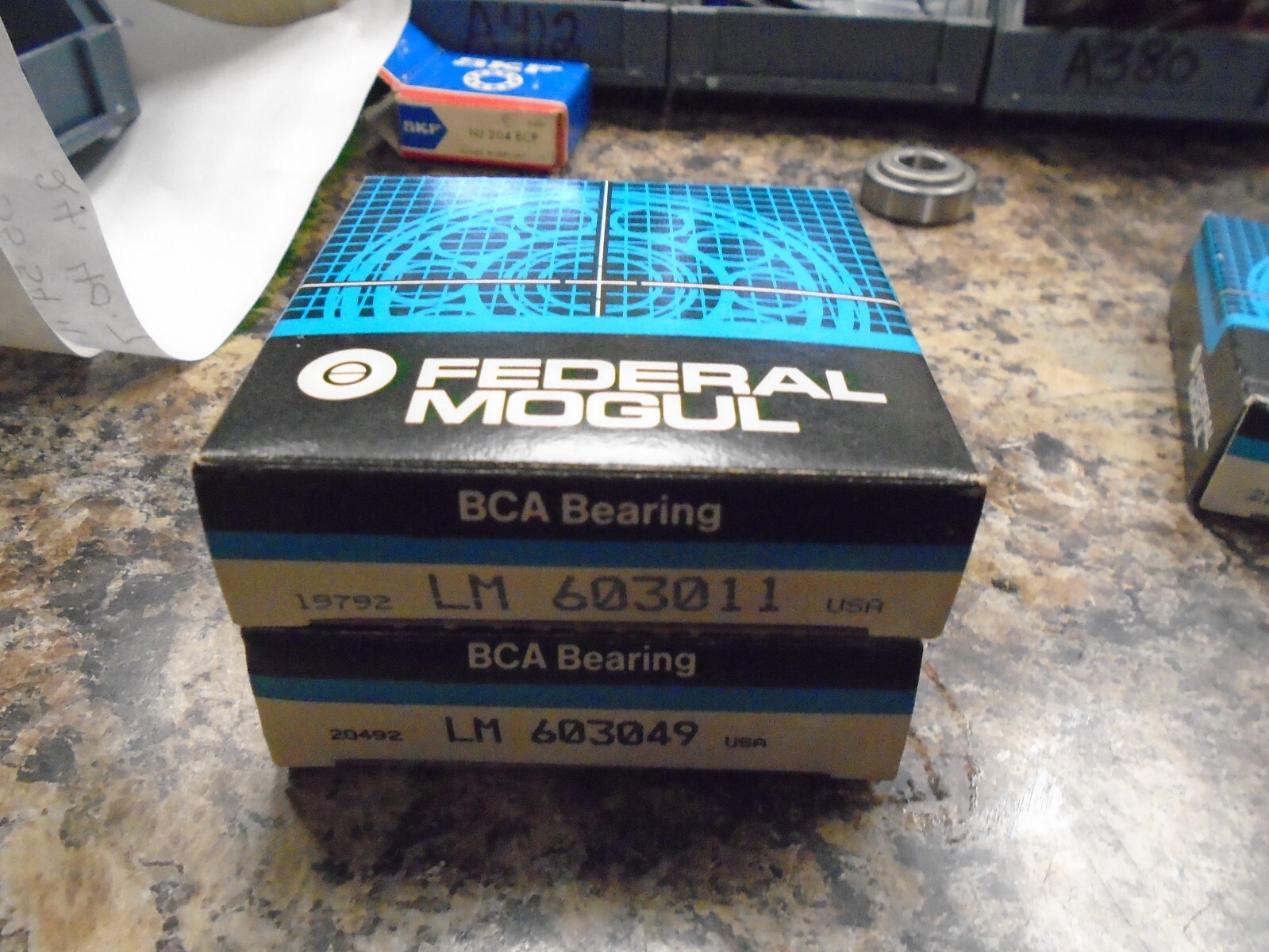 BCA FEDERAL MOGUL LM603049 / LM603011 CUP & CONE TAPERED ROLLER BEARING A37 A454