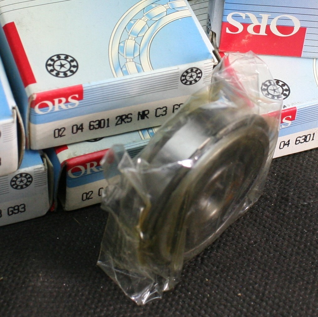 One (1) ORS 6301 2RS NR C3 G93 Deep Groove Ball Bearing 12mm ID Turkey NEW
