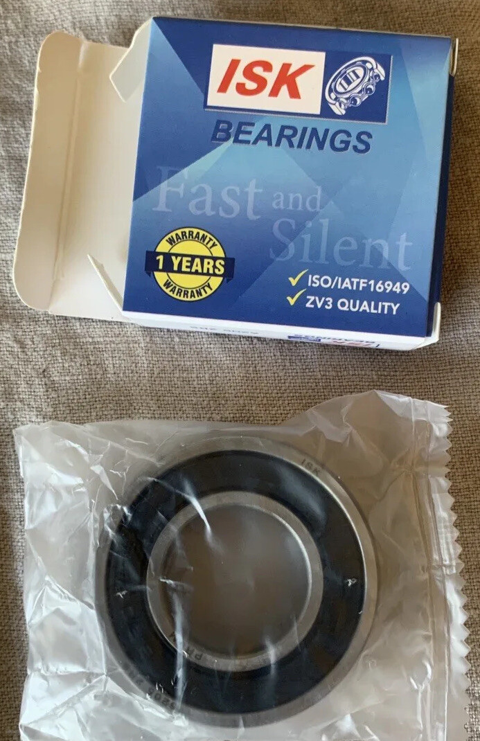 ISK 6205-2RS 25X52X15MM Double Rubber Seal Bearings USA Brand (2 PACK) Pair
