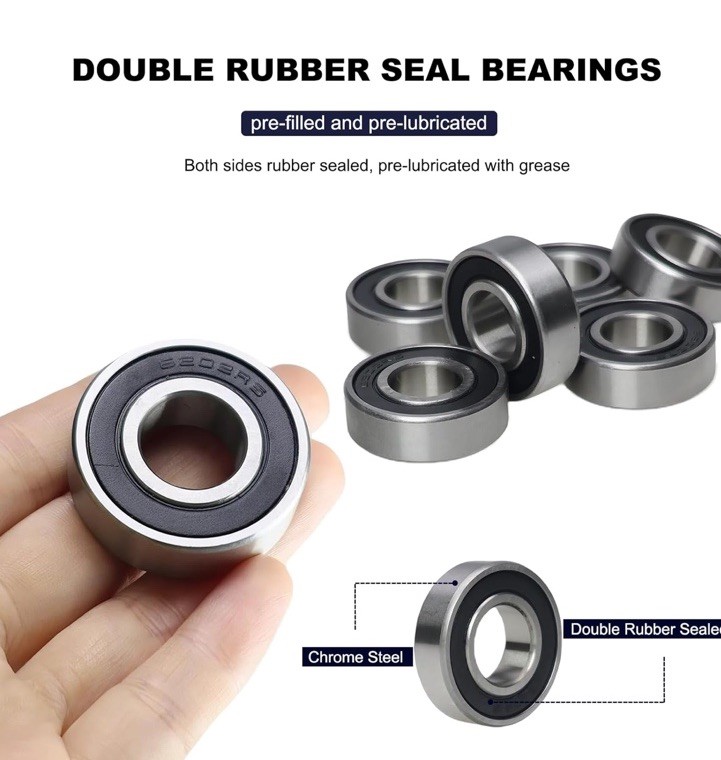 (Qty. 10) 608-2RS High Quality Two Side Sealed Ball Bearings 8x22x7 608RS