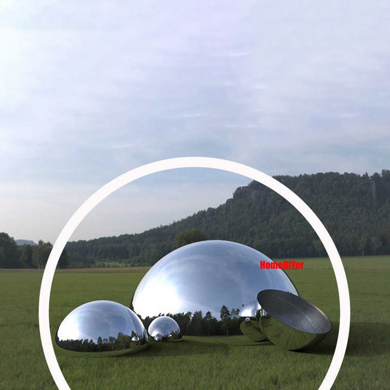 Stainless Steel Half Hollow Ball Sphere Hemisphere Mirror Gazing Ball 12.7-300mm