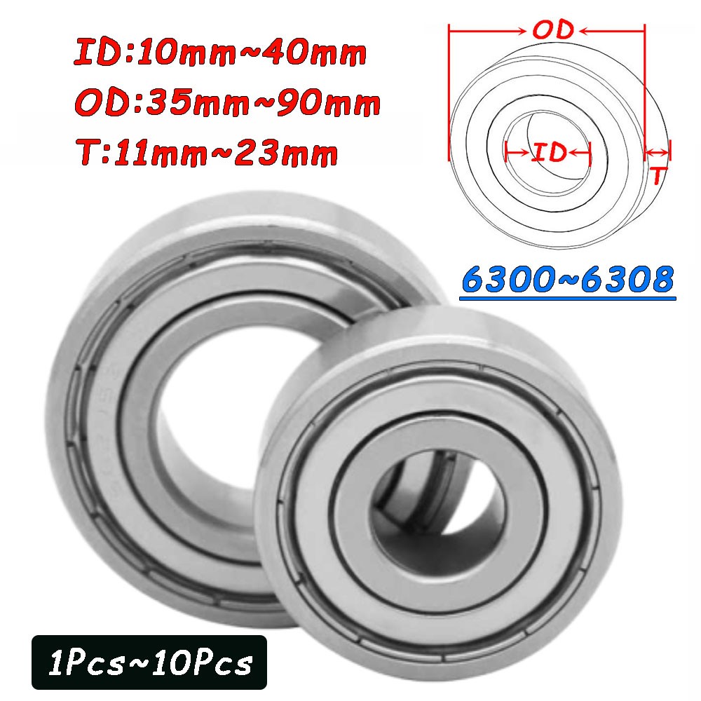 6300-6308 Deep Groove Ball Bearing Metal Sealed Bearings Rotation Bearings