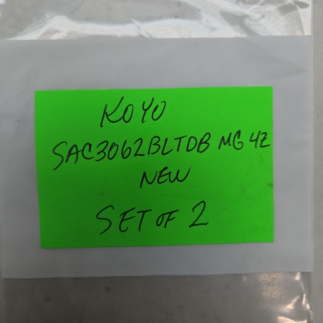 Set of Koyo SAC3062BLTDB MG 4Z Precision Bearing Set 30mm x 62mm x 15mm New
