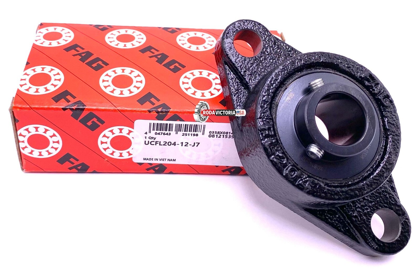 FAG UCFL204-12 J7 Flanged Housing Unit Bearing UC204-12 + FL204 3/4″ Bore