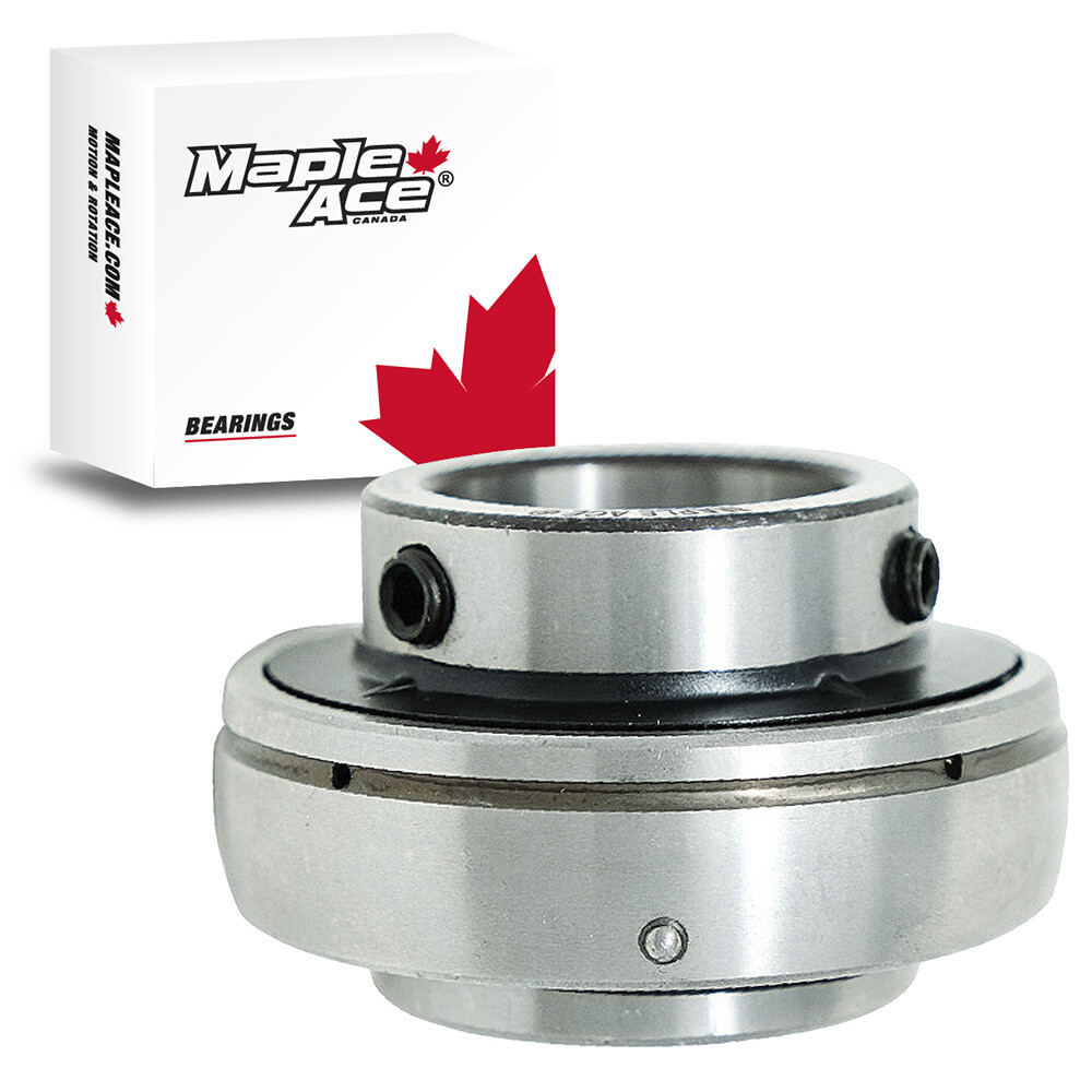 UC208-24 Insert Bearing 1-1/2″ Bore, Spherical OD, Set Screws, Lube Hole (Qty 1)