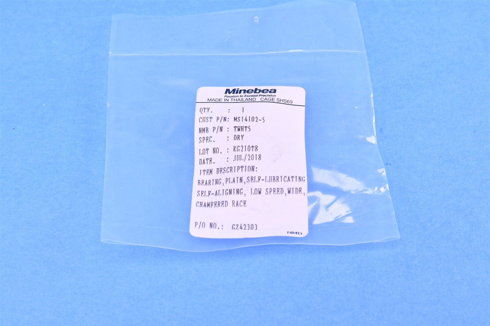 Minebea Mil-Spec Bearing Plain Self-Aligning 5/16″ Outer Diameter: 11/16″