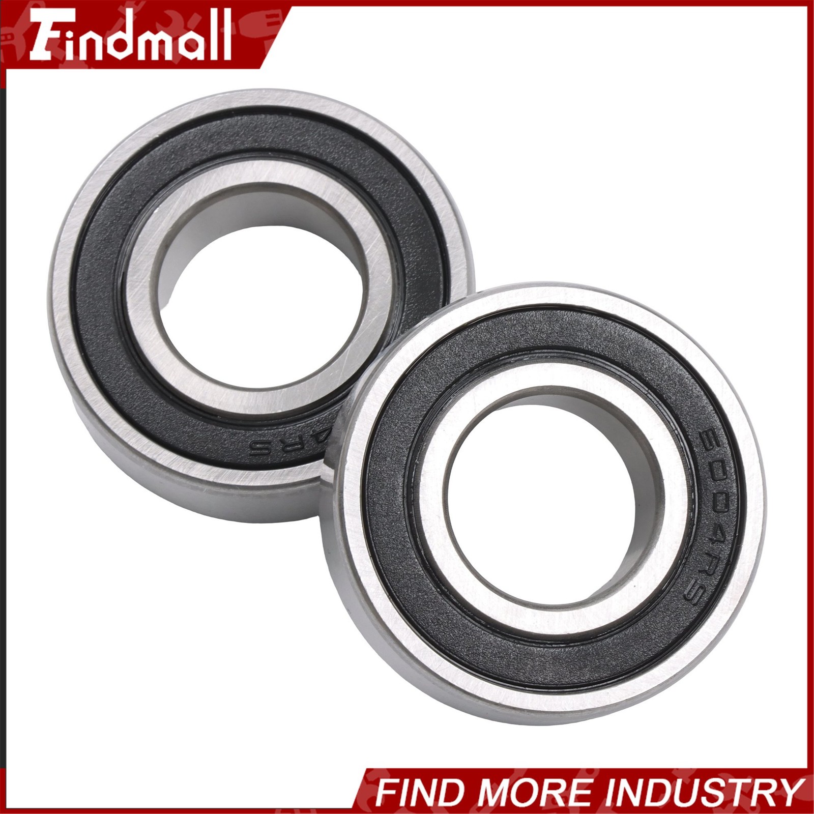 Findmall 6004-2RS C3 Ball Bearing 20x42x12mm 10 Pcs Premium Rubber Sealed