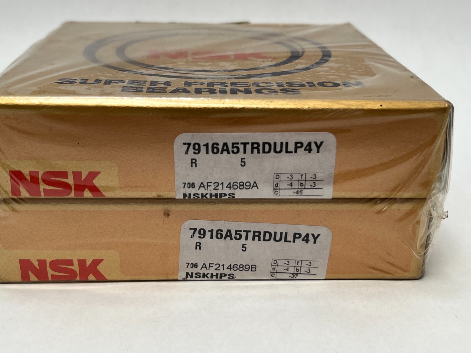 NSK 7916A5TRDULP4Y Bearing 80x110x16 mm 71916 7916-A5-TR-DUL-P4Y England 2 Pcs