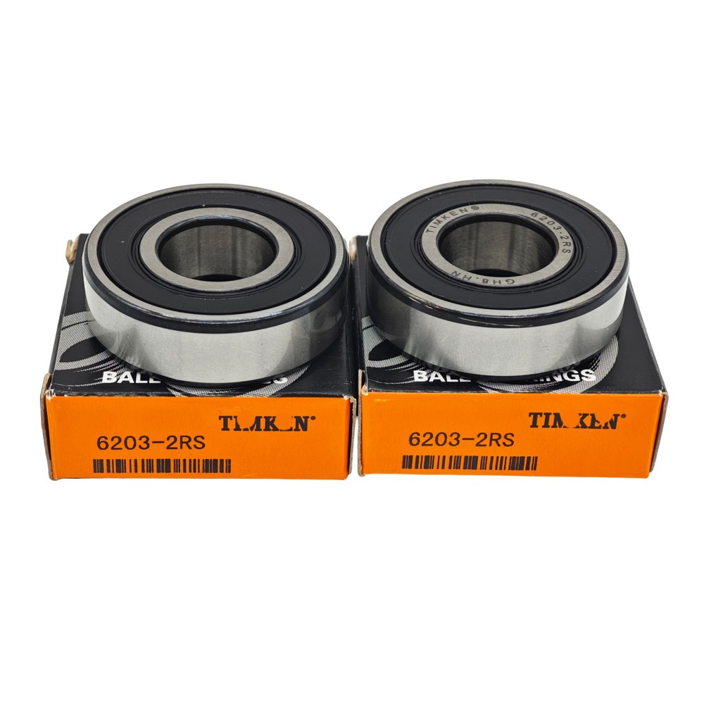 2 PACK Rubber Sealed Bearings For TIMKEN 6203-2RS 6203RS 17X40X12 mm