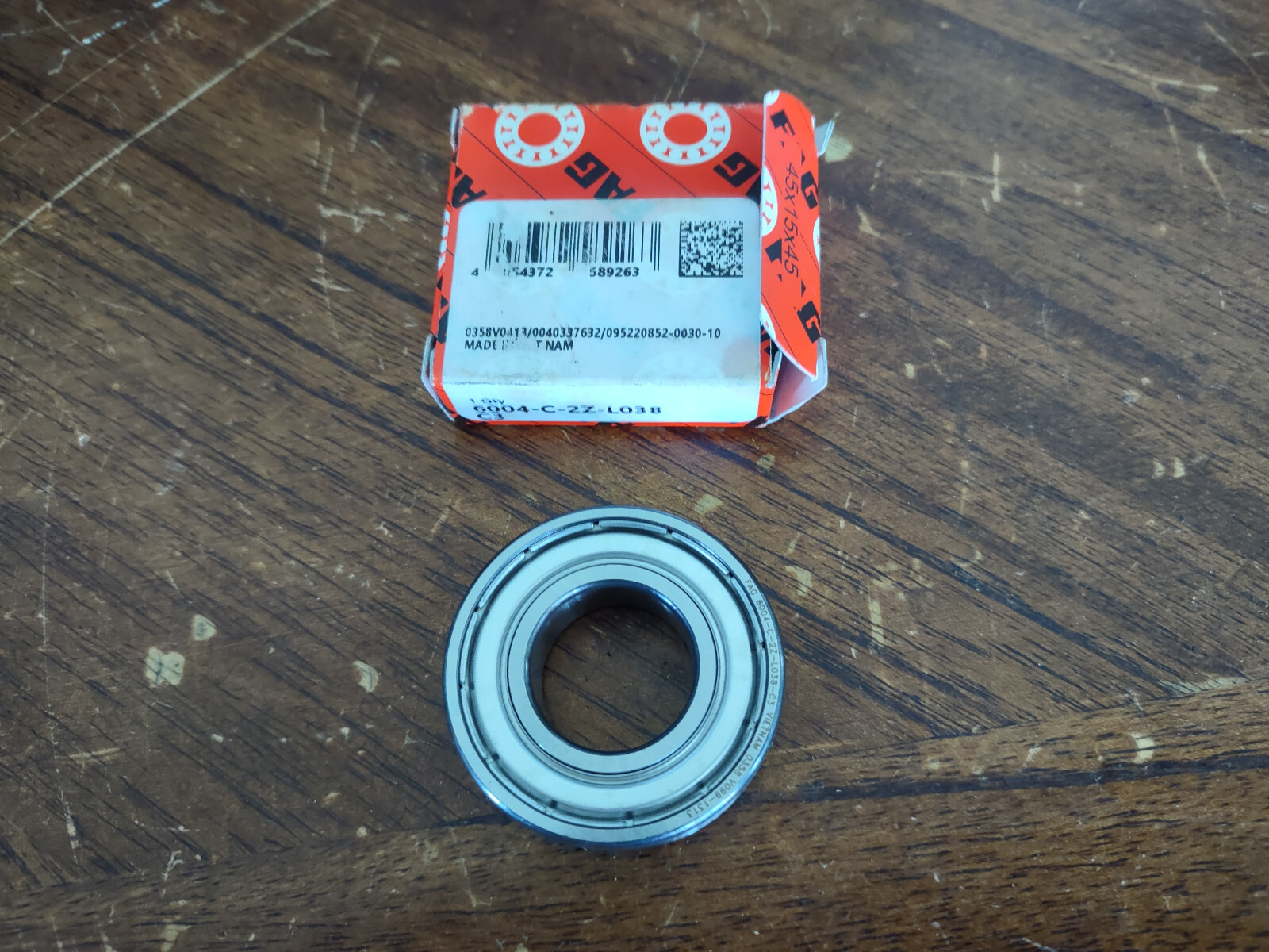 New Genuine FAG 6004-C-2Z-L038-C3 V Deep groove ball bearing Double Shielded