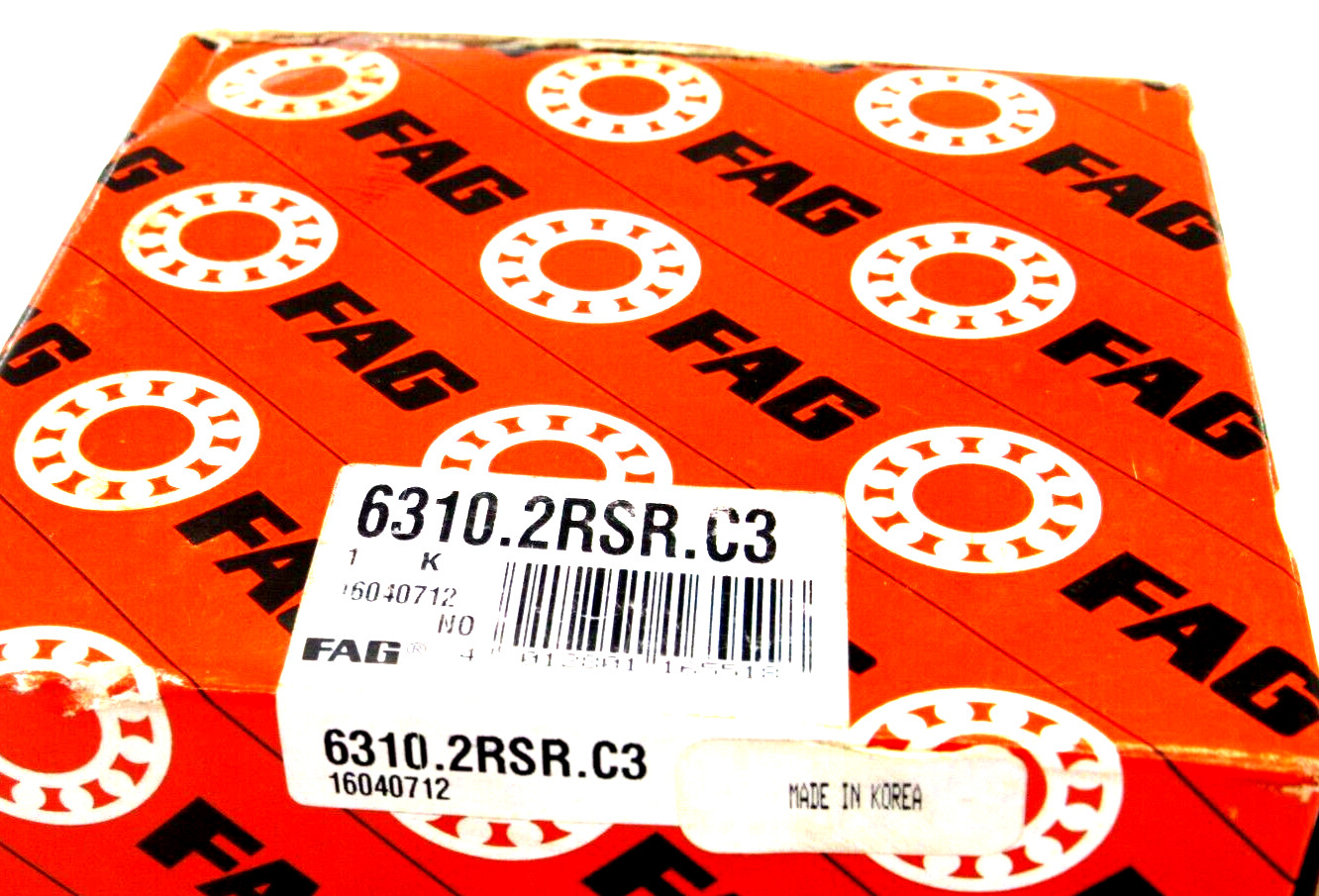 NEW FAG 6310.2RSR.C3 BALL BEARING 63102RSRC3