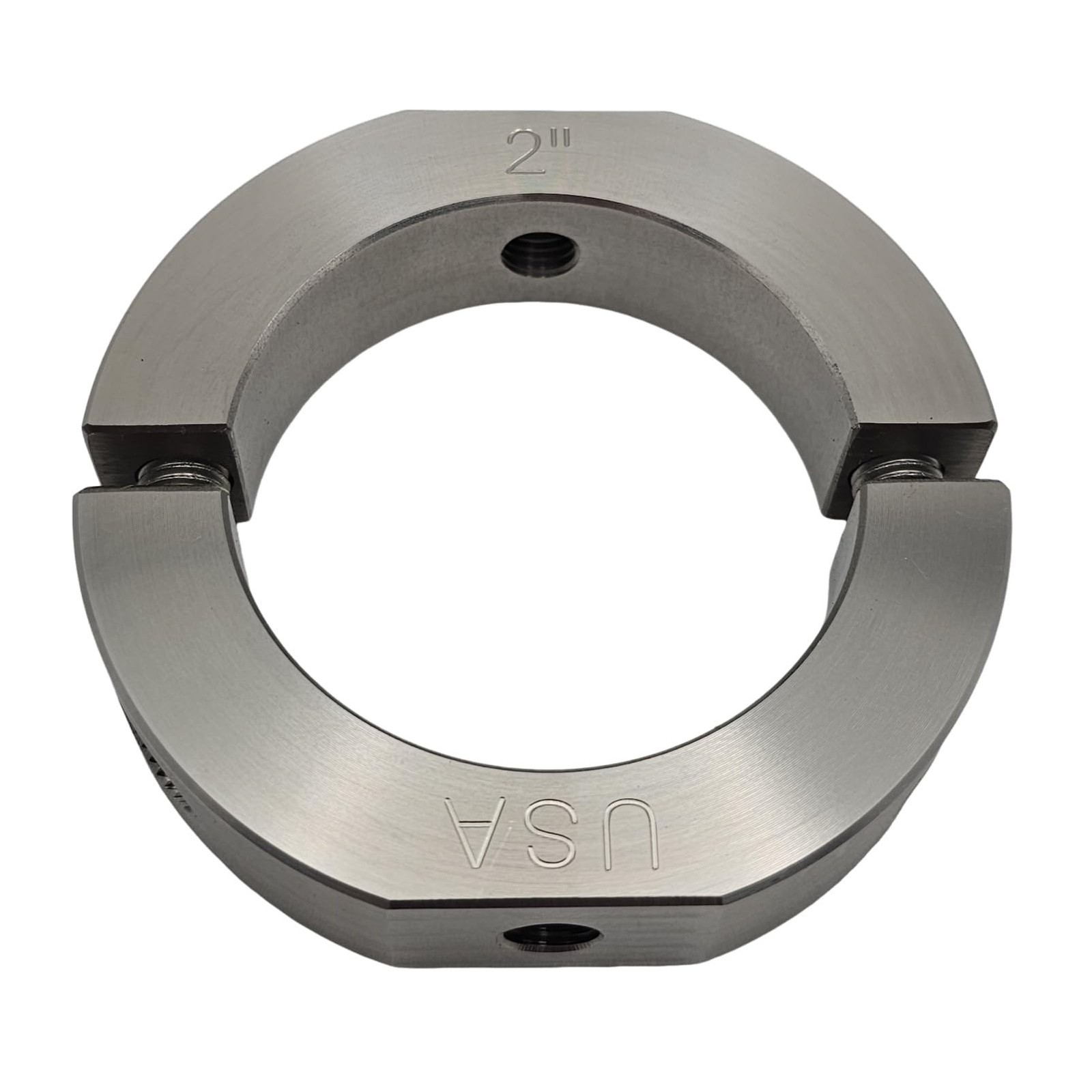 – 2.00″ Bore Diameter – Mountable Clamping Two Piece Shaft Collar –
