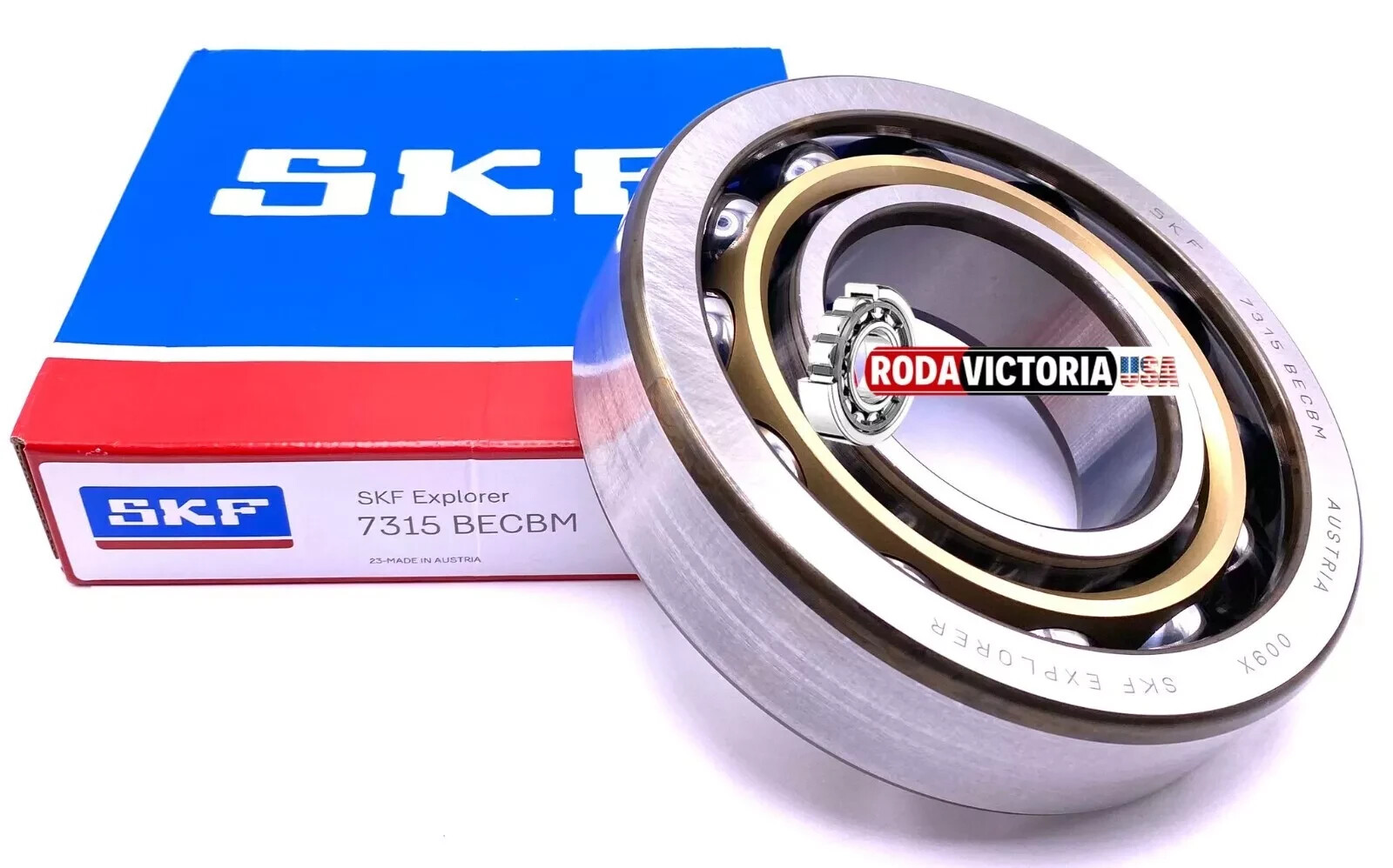 SKF 7315 BECBM Angular Contact Ball Bearing, Brass Cage 75x160x37 mm