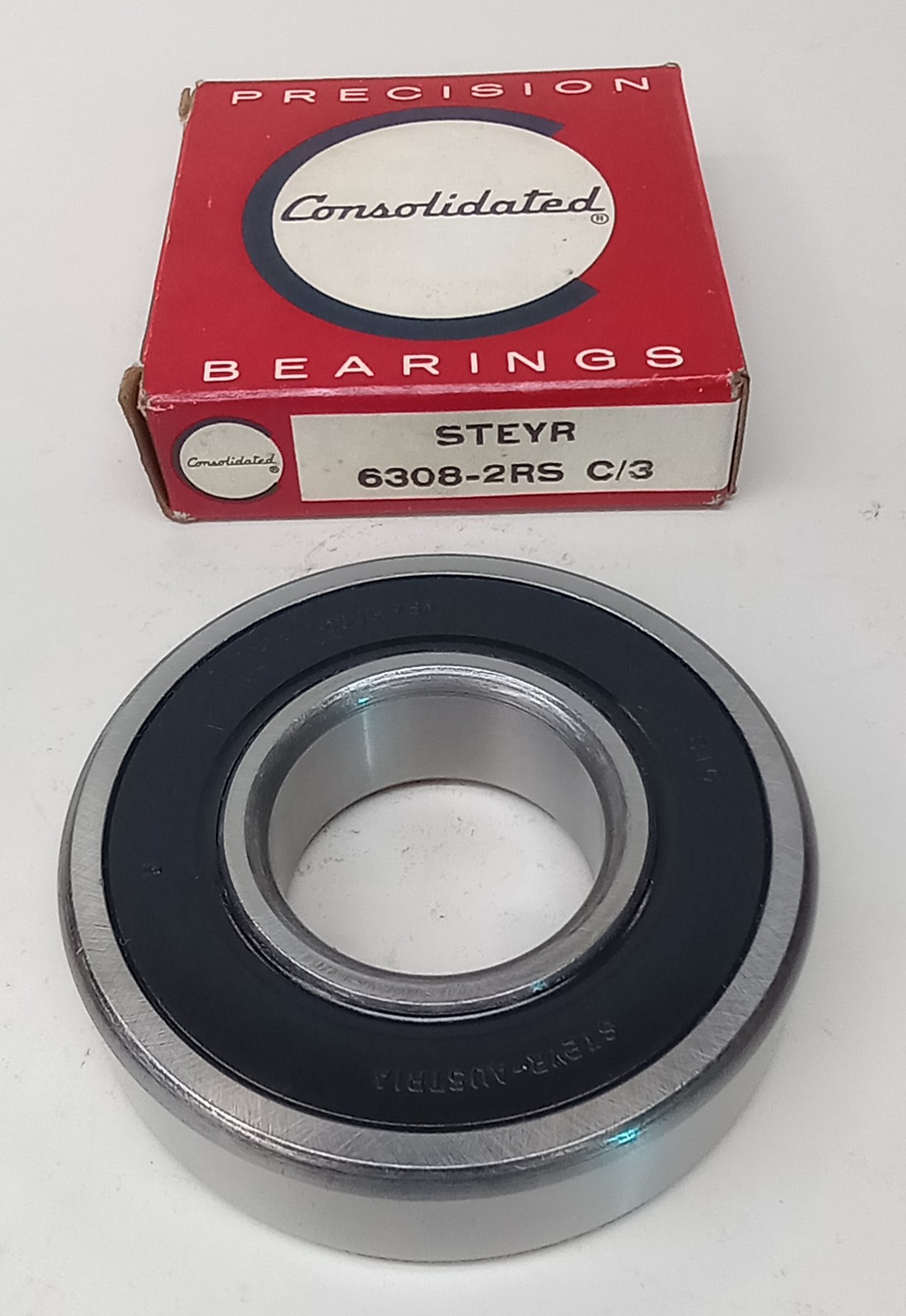 Steyr 6308-2RS C-3 Ball Bearing Deep Groove 40 x 90 x 23mm 63082RSC3 Double Seal