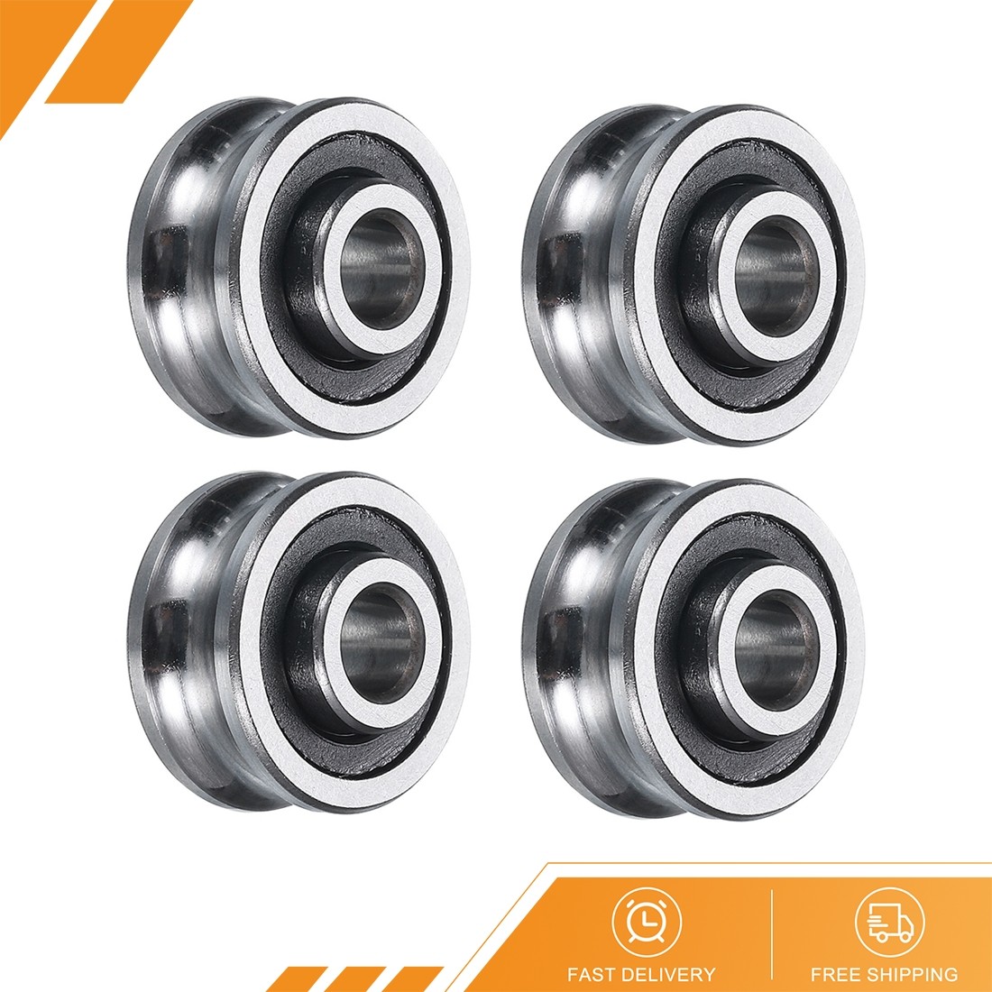 4pcs – SG15 U Groove Track Guide Bearing 5x17x8mm U Groove Roller Wheel