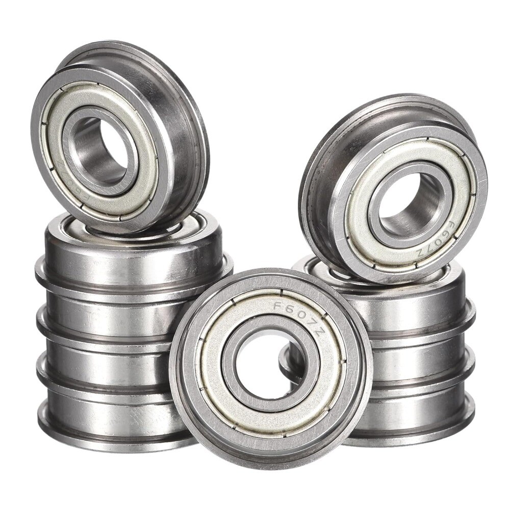 10-30pc F607ZZ Flanged Ball Bearing 7x19x6mm Double Shielded Deep Groove Bearing