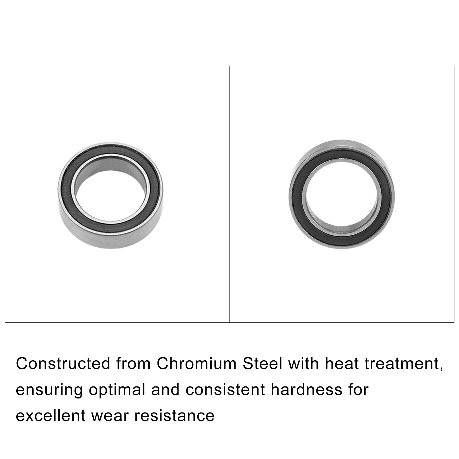 Bearings (MR128-2RS, 8mmx12mmx3.5mm) 10Pcs, Chromium Steel Double Sealed