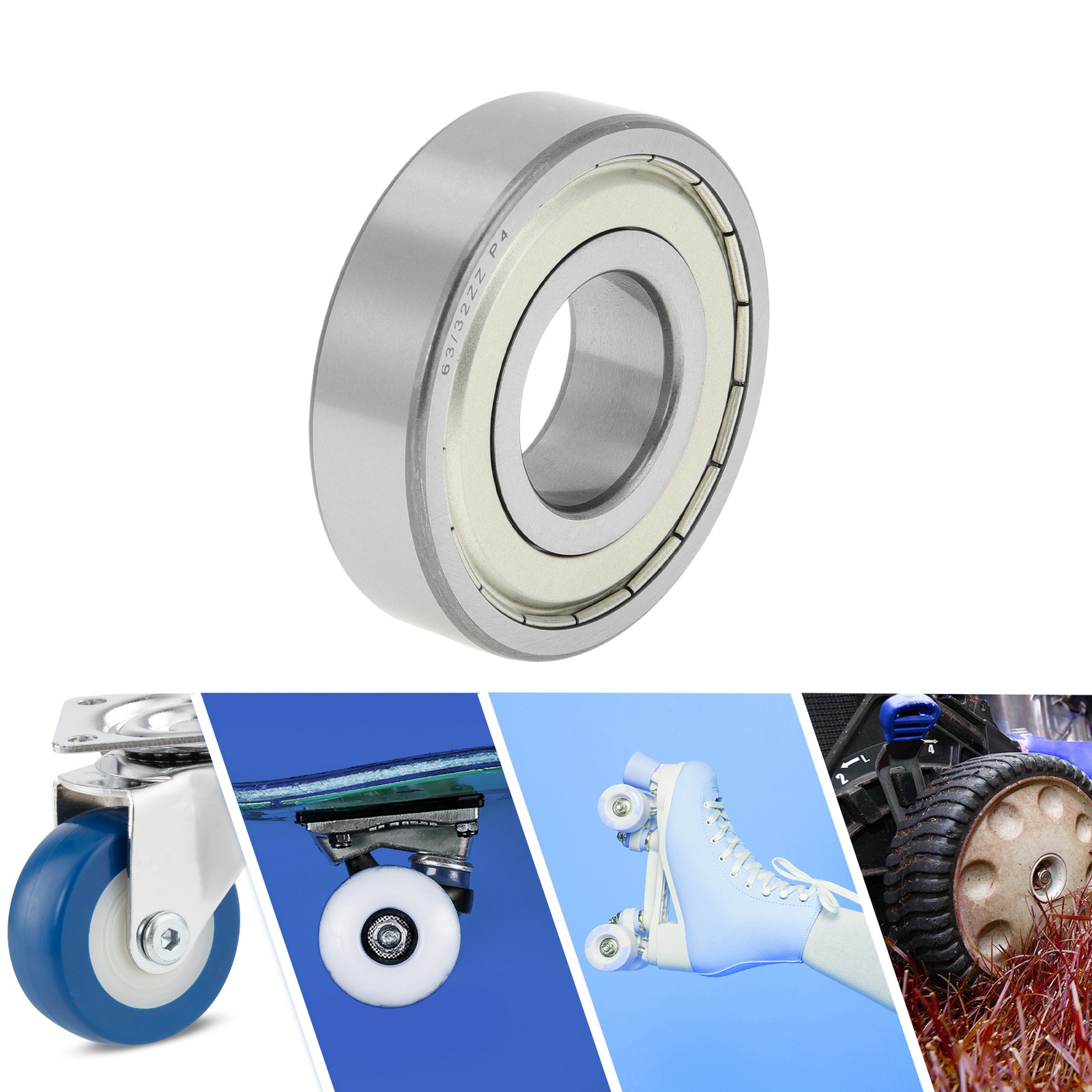 63/32ZZ Deep Groove Ball Bearings P4 32x75x20mm 1 Pc Scooter Skateboard Wheel