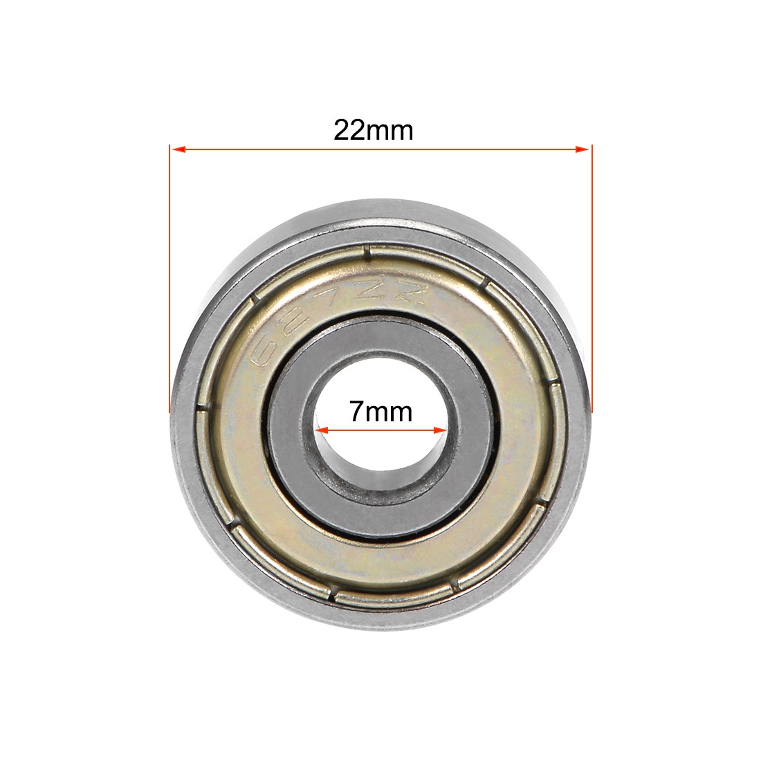 7mm I.D. Miniature Ball Bearings 607z 627z 687z 697z Mr117zz 627ZZ (3Qt)