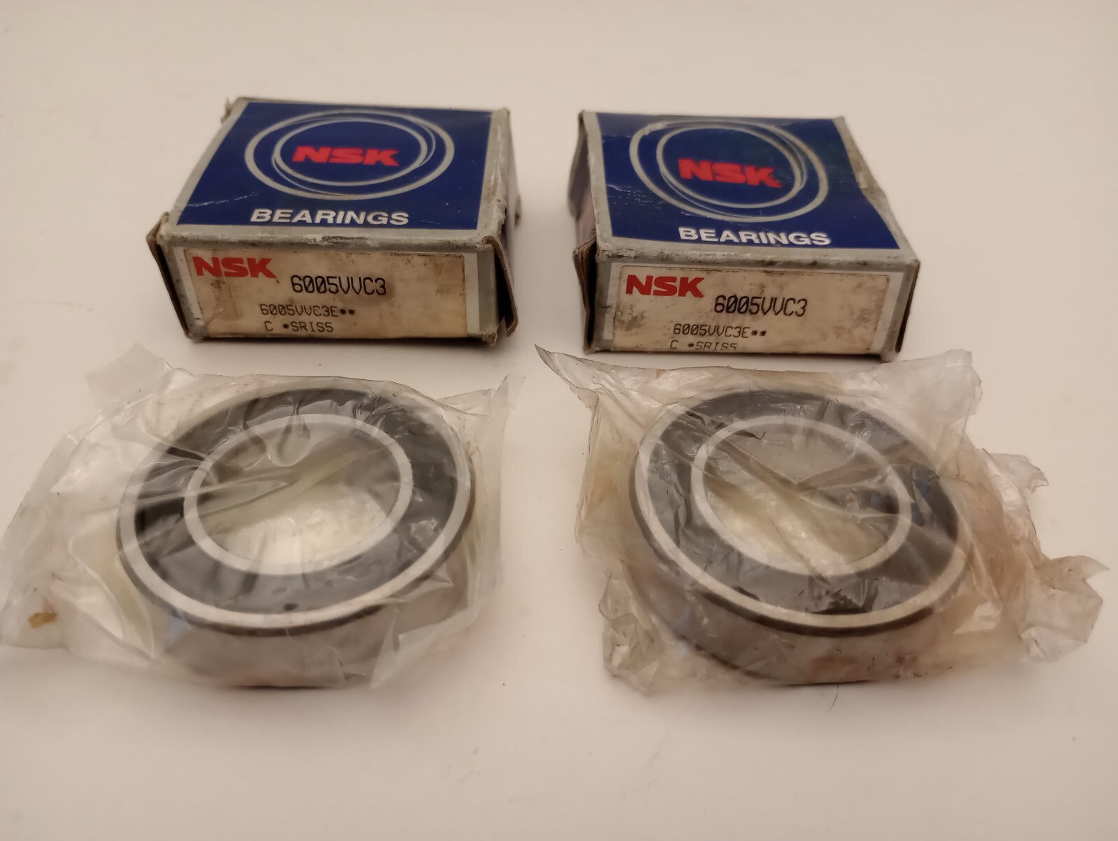 NSK 6005VVC3 Ball Bearing 25 mm ID X 47 mm OD X 12 mm Width (Pack of 2)