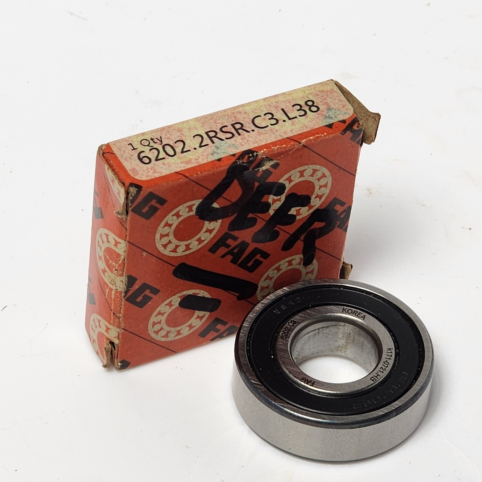 New FAG 6202 2RSR C3 L38 / 6202-2RSR-C3-L38 Ball Bearing 15x35x11mm