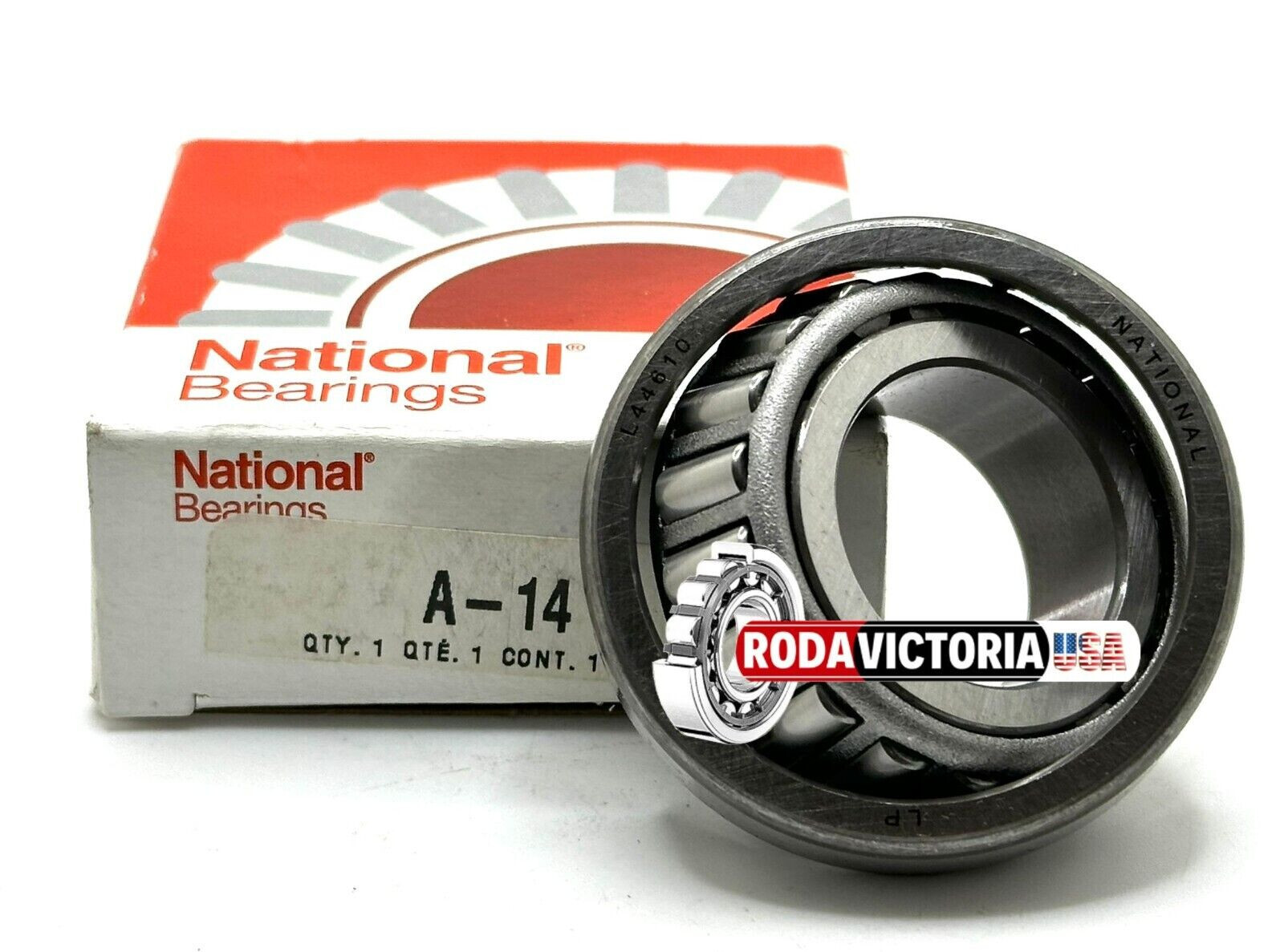 NATIONAL L44643/L44610 TAPERED ROLLER BEARING 1″ A14 BR14