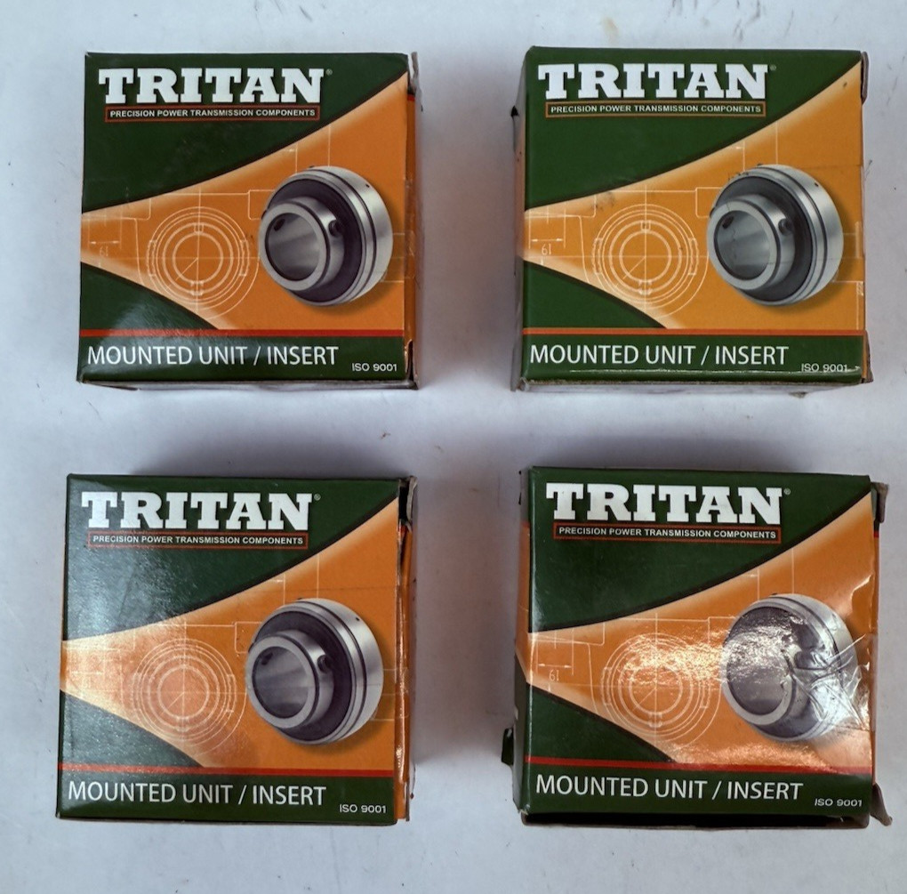 Tritan CSA206-18 1-1/8″ Stainless Steel Mounted Ball Bearing Insert Lot of 4