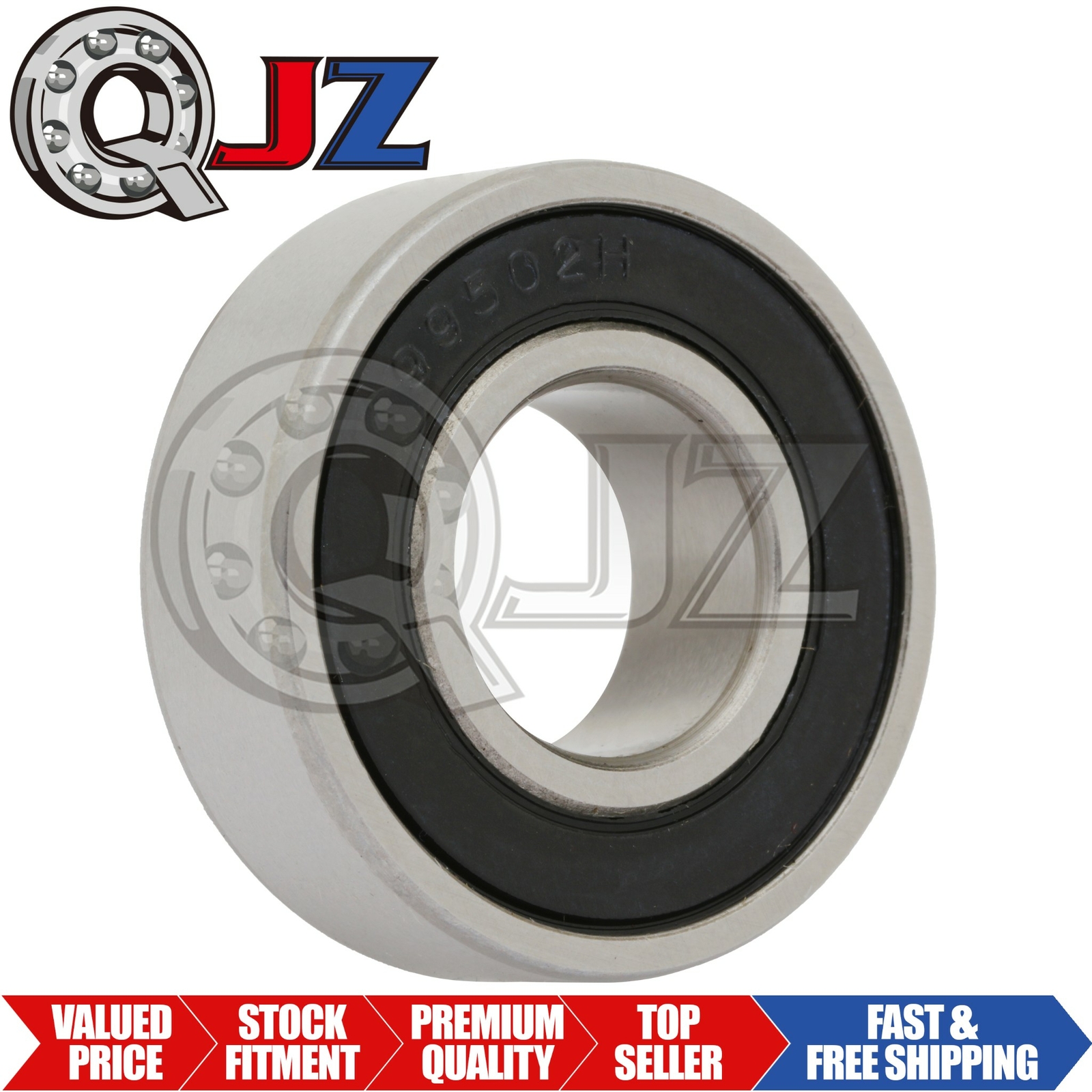 [1x] 99502H Radial Deep Groove Ball Bearing 0.625in x 1.375in x 0.433in Rubber