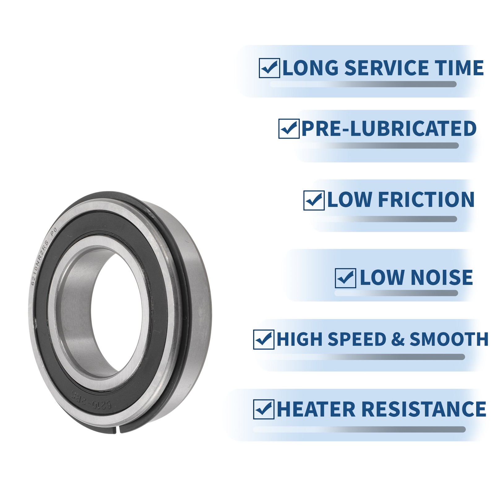 for 6210NR2RS deep throat bearings 50x90x20mm 1pc scooter skateboard