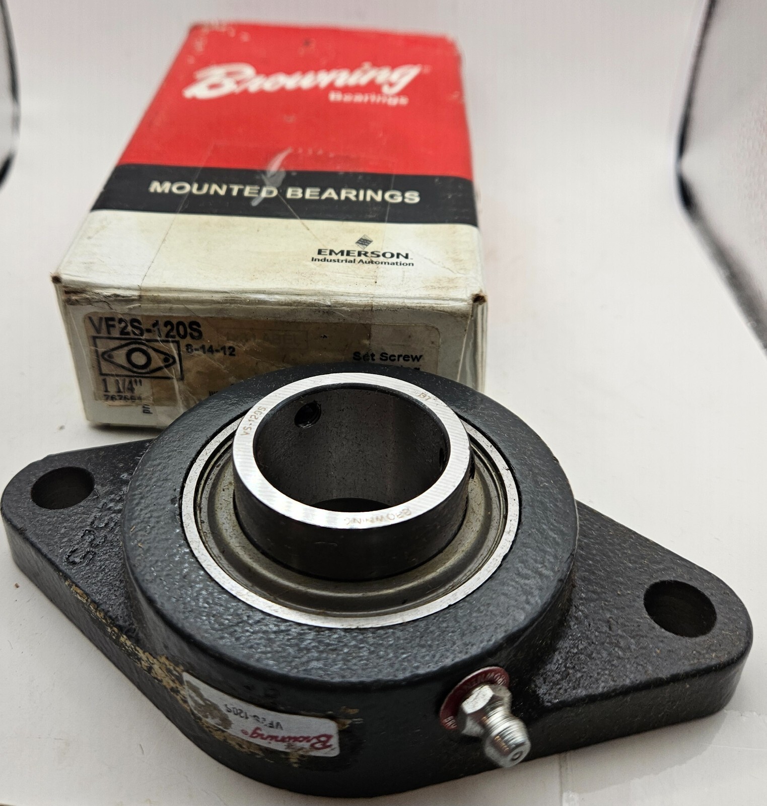 Browning VF2S-120S Flange Mount Ball Bearing Unit 1-1/4″ Bore
