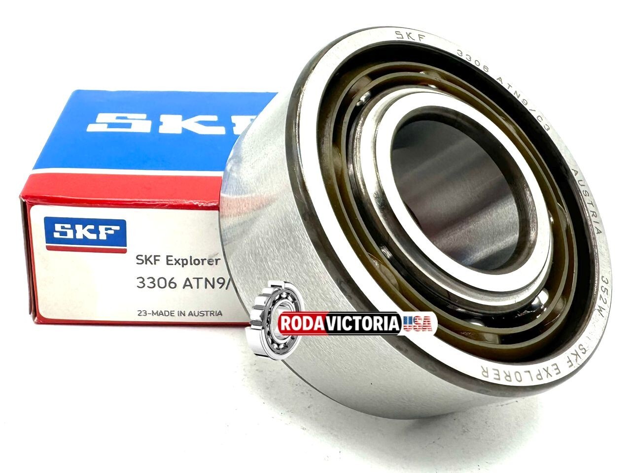 SKF 3306 A TN9 C3 ANGULAR CONTACT BALL BEARING, OPEN, NO SEALS 30x72x30,2mm 5306