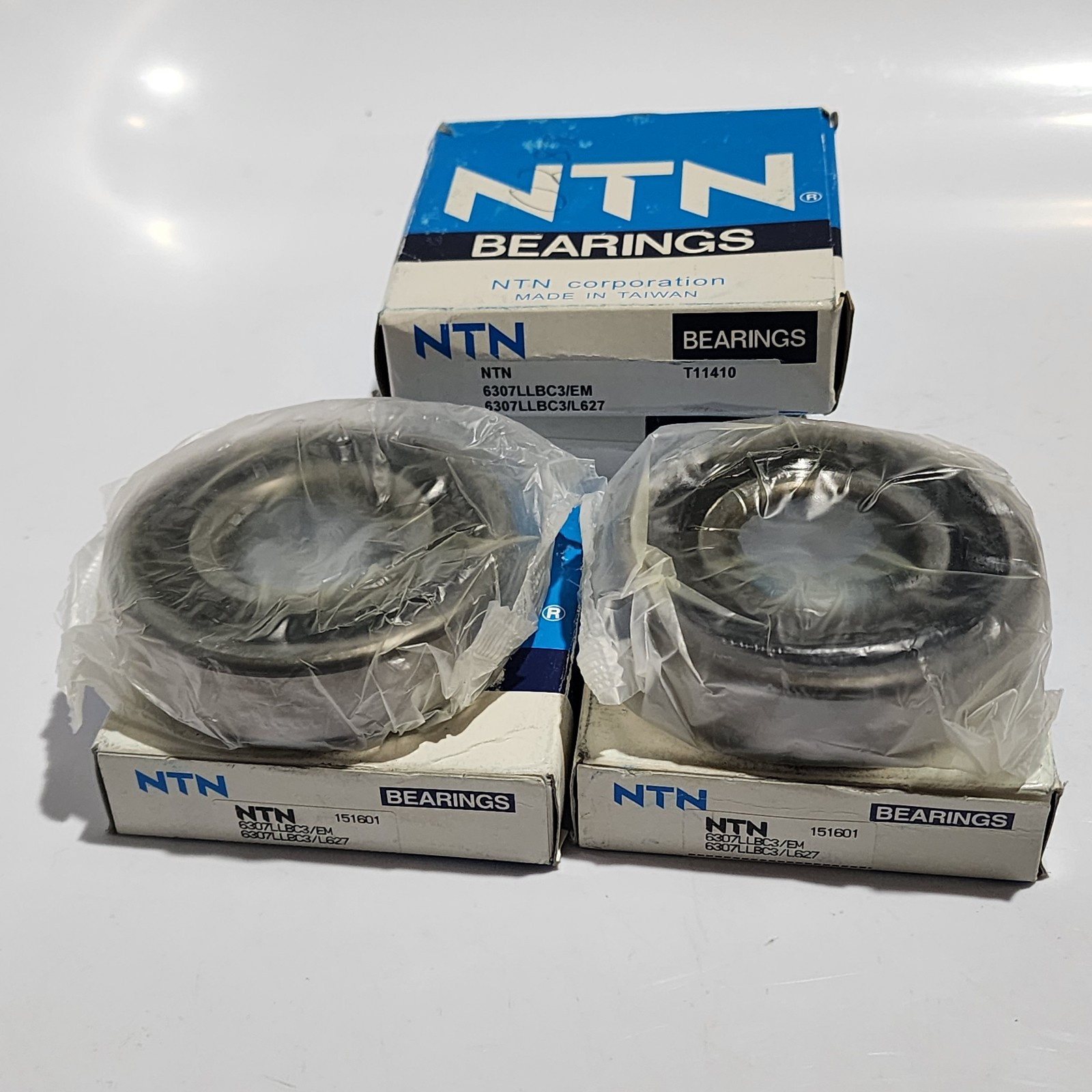 (4pc lot) NTN 6307 LLB C3/EM Deep Groove Ball Bearing, Rubber Sealed 35x80x21 mm