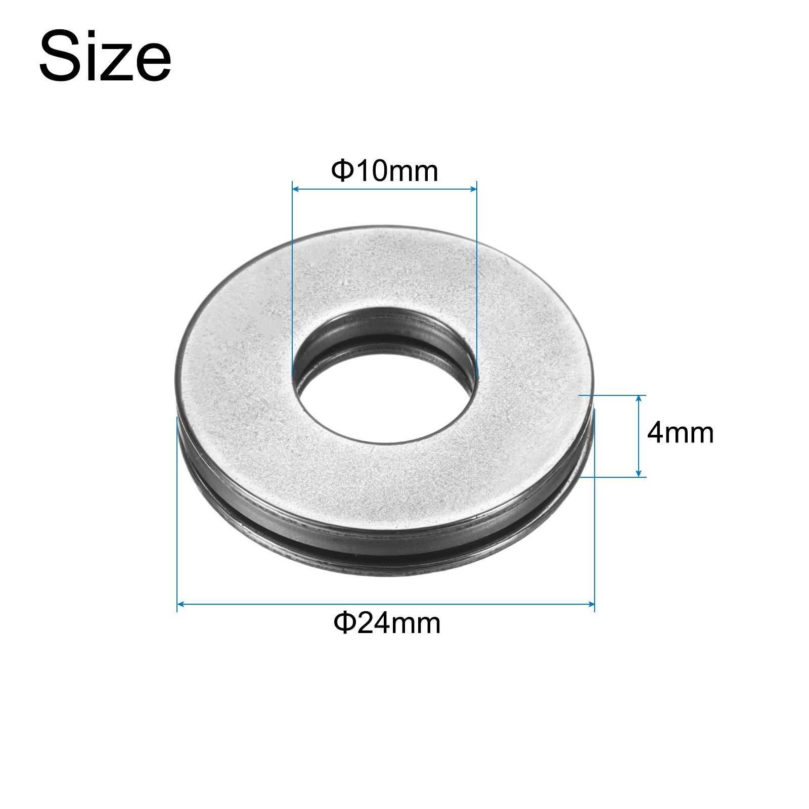 5 Sets AXK1024+2AS Thrust Needle Roller Bearings 10x24x4mm, P5 (ABEC 5)