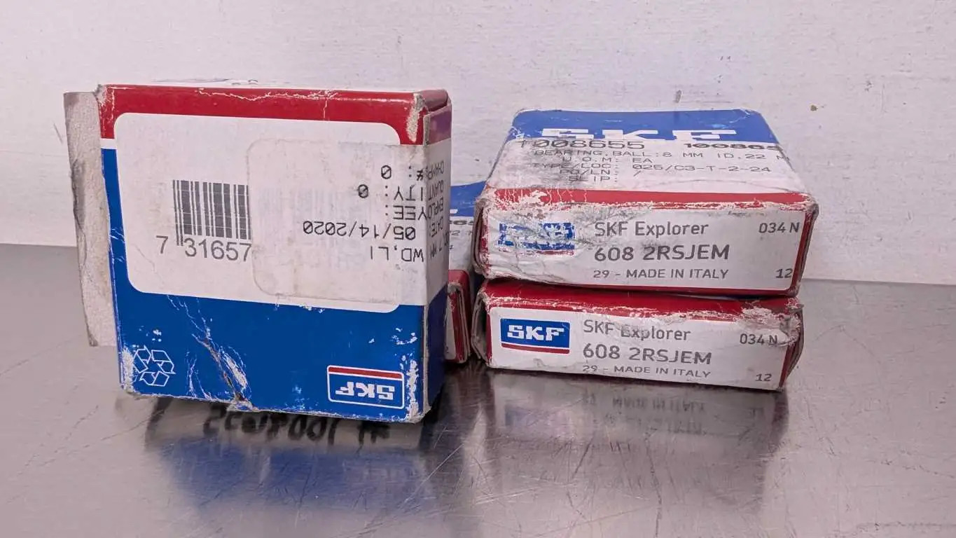 4 Pack SKF 608 2RSJEM Deep Groove Ball Bearing 8mm ID 22mm OD 7mm Wide Explorer
