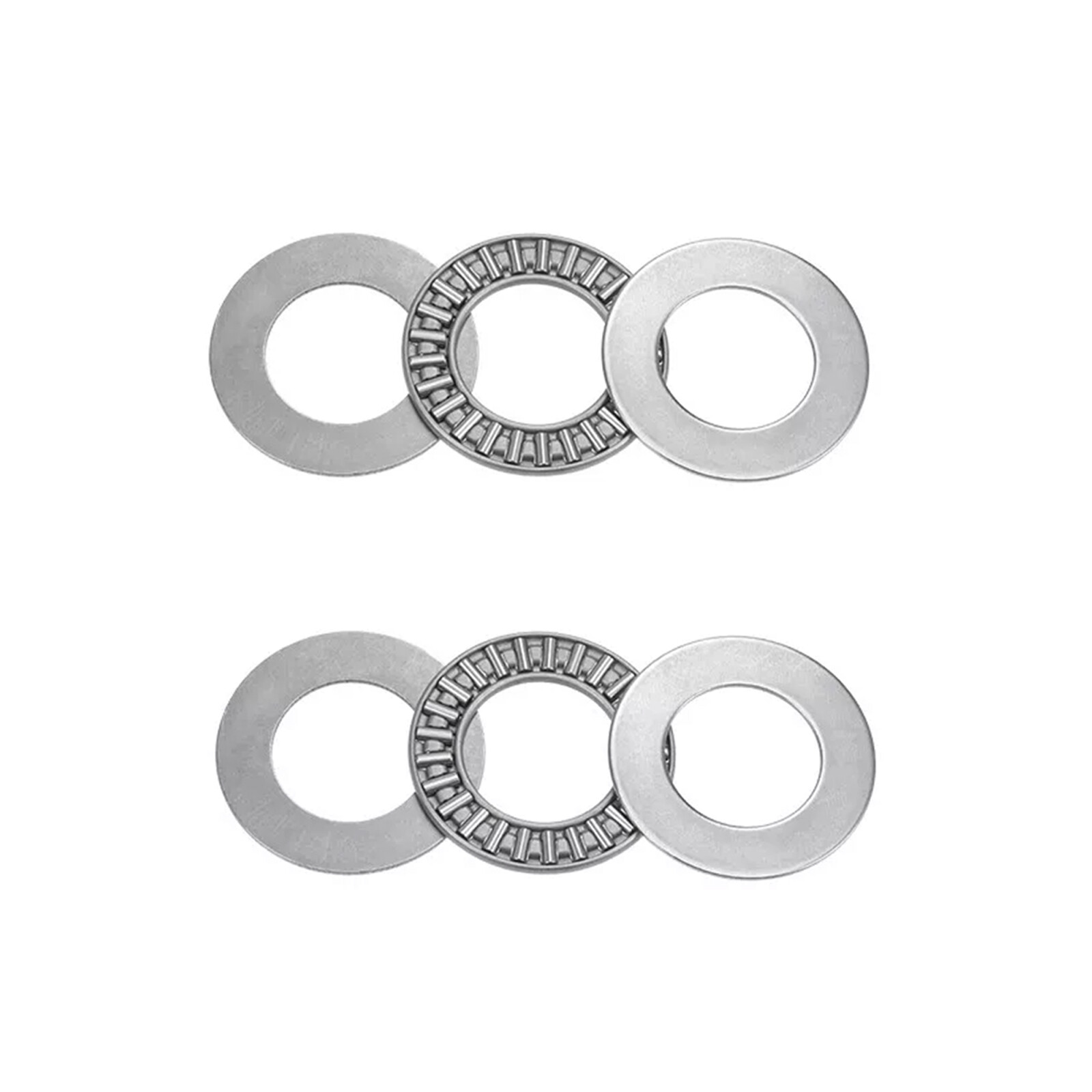 2 Sets AXK2035 Thrust Needle Roller Bearings with Washers, 20Mm Bore, 35Mm OD, 2