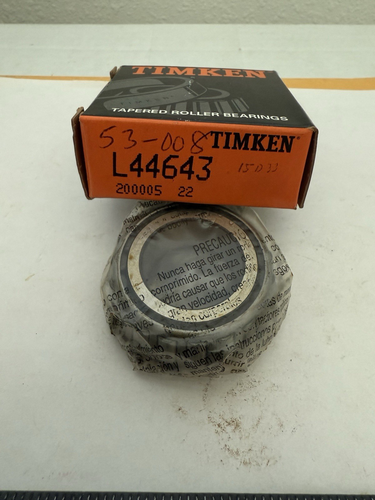 New Timken L44643 Tapered Cone Bearing